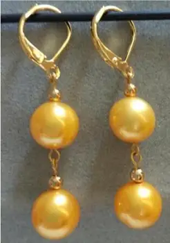 Wholesale price ^^^ Fashion 10-9MM AAA PERFECT south sea gold yellow pearl earrings
Wholesale price ^^^ Fashion 10-9MM AAA PERFECT south sea gold yellow pearl earrings