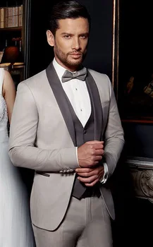 Light Grey Men Suits Wedding Suits Tailored Made Casual Tuxedo Slim Fit Custom Terno Blazer Masculino 3 Piece Jacket+Pants+Vest
Light Grey Men Suits Wedding Suits Tailored Made Casual Tuxedo Slim Fit Custom Terno Blazer Masculino 3 Piece Jacket+Pants+Vest