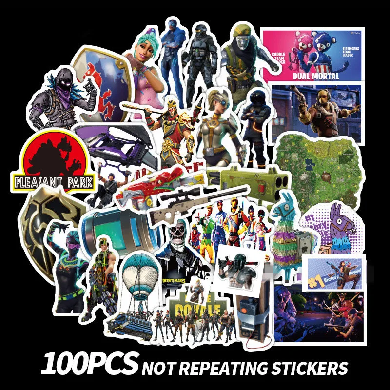 100 pcs/pack Hot Game Battle Royale Stickers Graffiti Stickers For Moto car suitcase laptop Skateboard Sticker Kids Gifts
100 pcs/pack Hot Game Battle Royale Stickers Graffiti Stickers For Moto car suitcase laptop Skateboard Sticker Kids Gifts