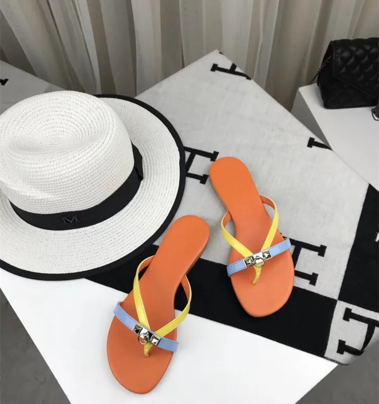 Brands Genuine Leather Flip Flops Casual Flats Women Sandals Metal Buckle Slippers Outside Summer Shoes Woman Mujer Slides
Brands Genuine Leather Flip Flops Casual Flats Women Sandals Metal Buckle Slippers Outside Summer Shoes Woman Mujer Slides