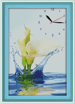 Calla lilies clock cross stitch kit 14ct 11ct count print canvas wall clock stitching embroidery DIY handmade needlework
Calla lilies clock cross stitch kit 14ct 11ct count print canvas wall clock stitching embroidery DIY handmade needlework