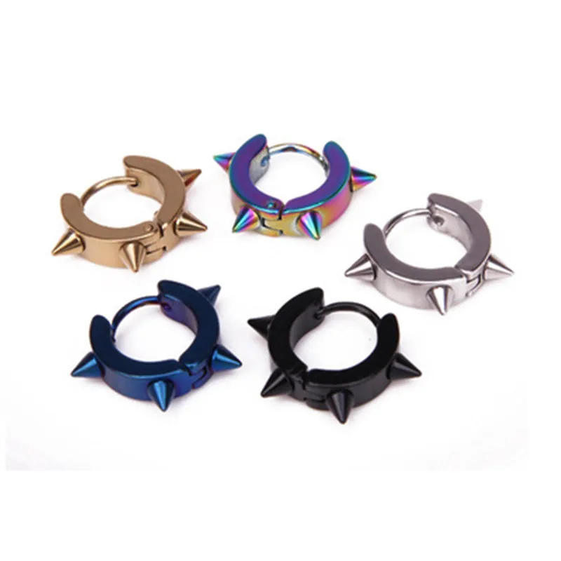 Black Gothic Punk Hoop Earrings For Women Men Stainless Steel Rivet Spike Earrings Rock Party Jewelry
Black Gothic Punk Hoop Earrings For Women Men Stainless Steel Rivet Spike Earrings Rock Party Jewelry