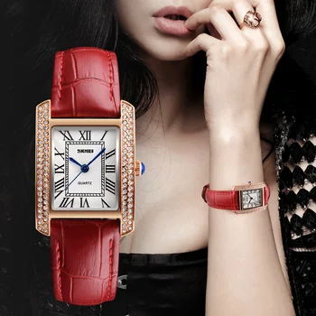 

SKMEI 1281 Quartz Watches Women Wristwatches Fashion Casual Leather Bracelet Watch Ladies Clock Female relogio feminino News