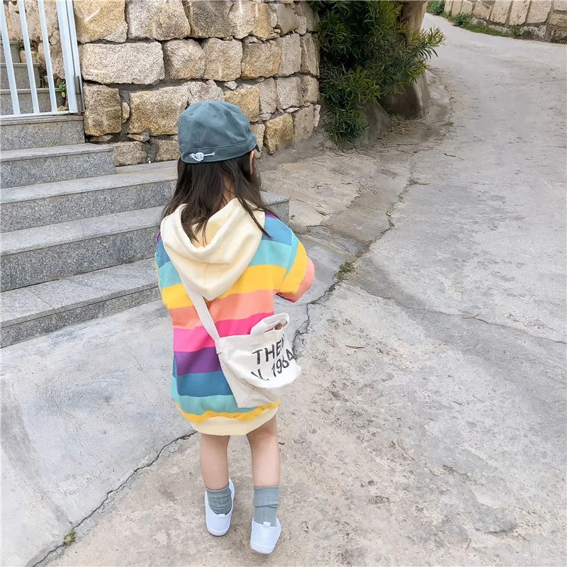 2019 Spring New Children Girls with Cap Long Jacket Hooded Toddler Kids Rainbow Stripes Hooded Tees Baby Kids Long Sleeve Tops
2019 Spring New Children Girls with Cap Long Jacket Hooded Toddler Kids Rainbow Stripes Hooded Tees Baby Kids Long Sleeve Tops
