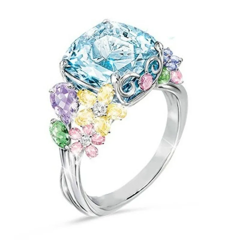 Romantic Colorful Flower ring 925 Sterling silver Bijou Cz Stone Statement Party Wedding Band Rings for women Fashion Jewelry
Romantic Colorful Flower ring 925 Sterling silver Bijou Cz Stone Statement Party Wedding Band Rings for women Fashion Jewelry