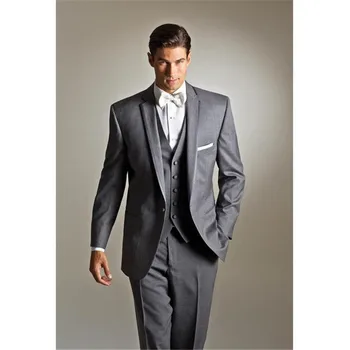 Gray Wedding Suits For Men Notched Lapel Mens Suits Slim Fit Grooms Tuxedos Three Piece Groomsmen Suit (Jacket+Pants+Vest)
Gray Wedding Suits For Men Notched Lapel Mens Suits Slim Fit Grooms Tuxedos Three Piece Groomsmen Suit (Jacket+Pants+Vest)