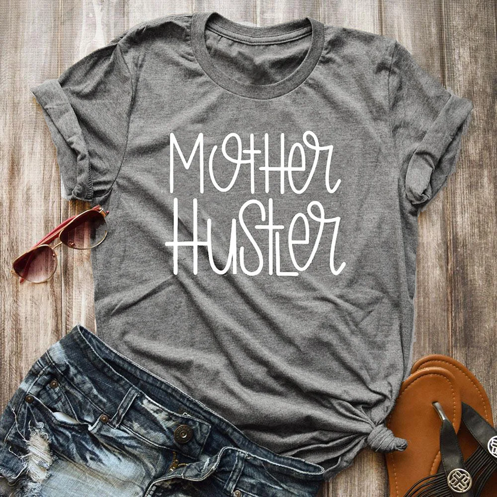 Mother Hustler Letters Printed T Shirt Gray Short Sleeve Casual Top O-neck Tees Women Funny Graphic tshirt t-shirt
Mother Hustler Letters Printed T Shirt Gray Short Sleeve Casual Top O-neck Tees Women Funny Graphic tshirt t-shirt