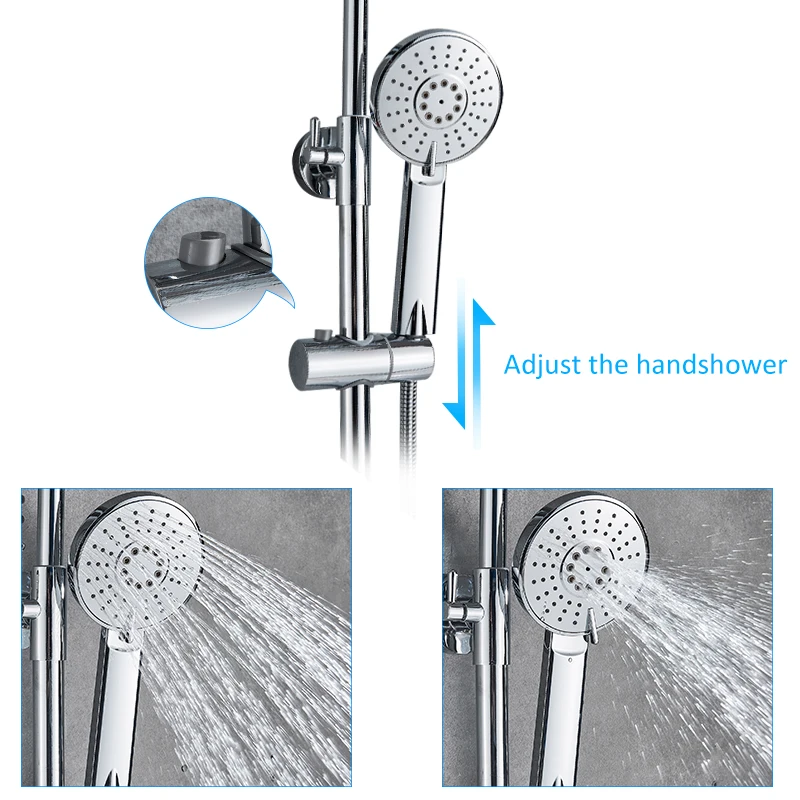 quyanre wanfan gappo shower Faucets bathtub faucet thermostatic bathroom shower faucet bath mixer wall mounted rainfall shower set mixer tap1