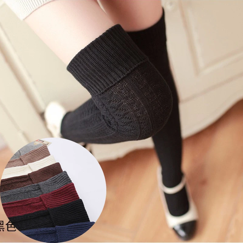 Image Latest Designs 9 Colors Sexy Thigh High Over The Knee Socks Long Cotton Stockings For Girls Top Lady Women Knitted Stockings