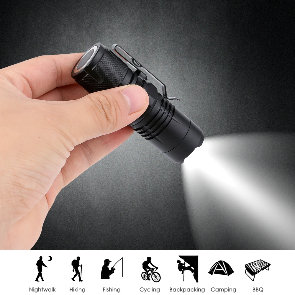 Q5 LED Zoomable Flashlight 4 Modes Waterproof Handheld Flashlights Magnetic Torch Pocket Clip Penlight Work Light for Emergency
Q5 LED Zoomable Flashlight 4 Modes Waterproof Handheld Flashlights Magnetic Torch Pocket Clip Penlight Work Light for Emergency