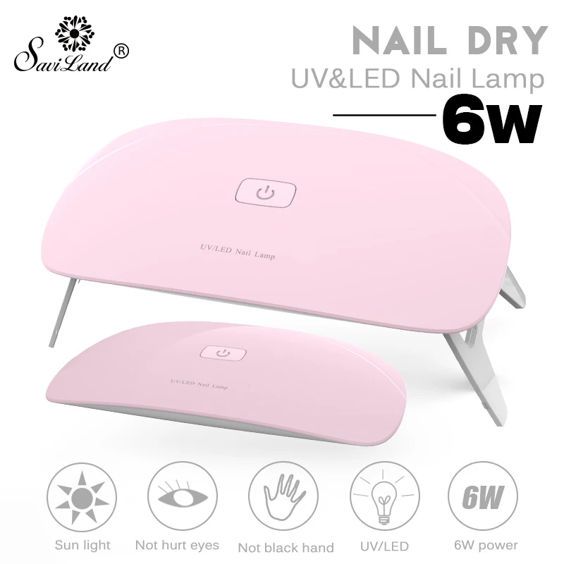 Saviland UV LED Lamp Nail Dryer Mini USB Lamp 6W Nail Polish Portable USB Cable for Women Home Use Gel Nail Polish Dryers Tools
Saviland UV LED Lamp Nail Dryer Mini USB Lamp 6W Nail Polish Portable USB Cable for Women Home Use Gel Nail Polish Dryers Tools
