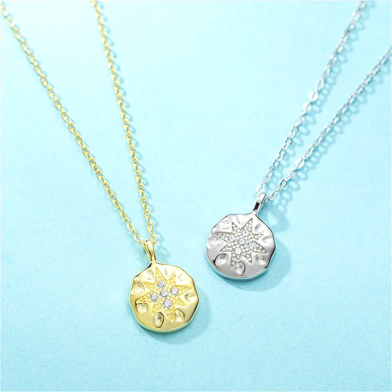 Fengxiaoling Real 925 Sterling Silver Multiple Zircon Round Pendant Necklaces For Women Retro Style Eight-pointed Star Necklace
Fengxiaoling Real 925 Sterling Silver Multiple Zircon Round Pendant Necklaces For Women Retro Style Eight-pointed Star Necklace