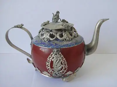 Collectible Decorated Old Handwork Jade Tibet Silver Dragon Tea Pot Monkey Lid Garden Decoration 100% real Tibetan Silver Brass
Collectible Decorated Old Handwork Jade Tibet Silver Dragon Tea Pot Monkey Lid Garden Decoration 100% real Tibetan Silver Brass