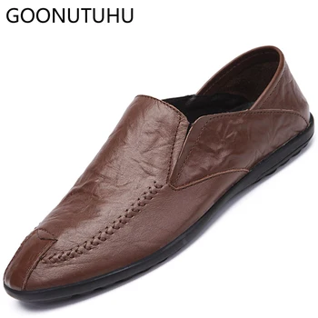 2019 new fashion men's shoes casual genuine leather loafers male solid brown coffee black slip on shoe man driving shoes for men 
2019 new fashion men's shoes casual genuine leather loafers male solid brown coffee black slip on shoe man driving shoes for men