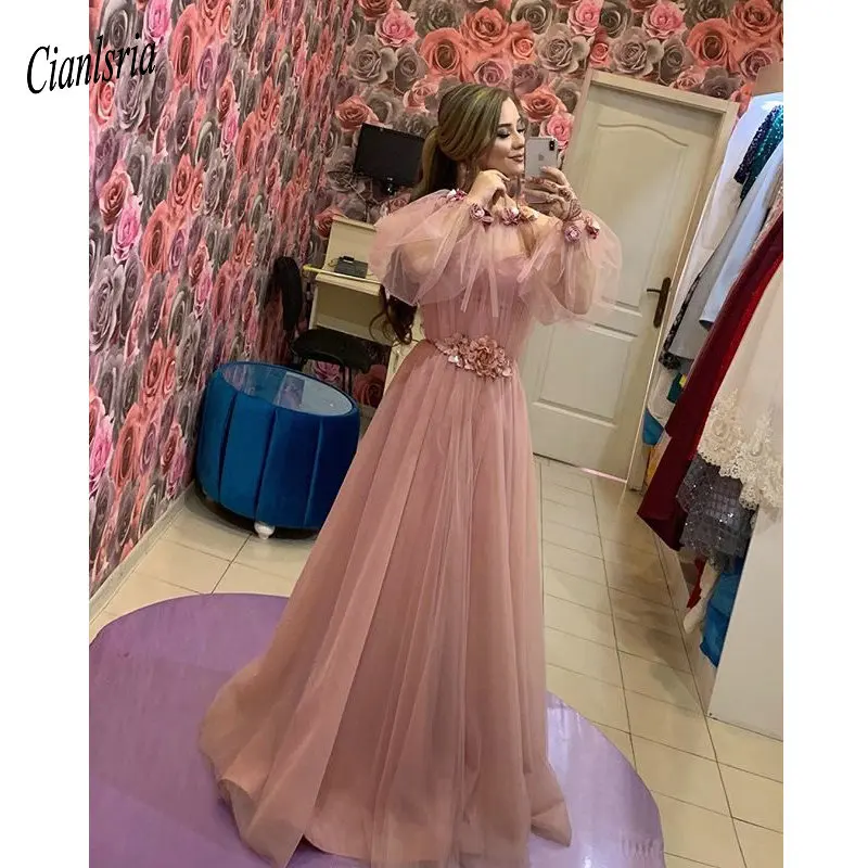 2019 Pink Dubai Muslim Evening Dress With Handmade Flowers Long Sleeve Saudi Arabic Formal Evening Party Dresses Robe De Soiree
2019 Pink Dubai Muslim Evening Dress With Handmade Flowers Long Sleeve Saudi Arabic Formal Evening Party Dresses Robe De Soiree
