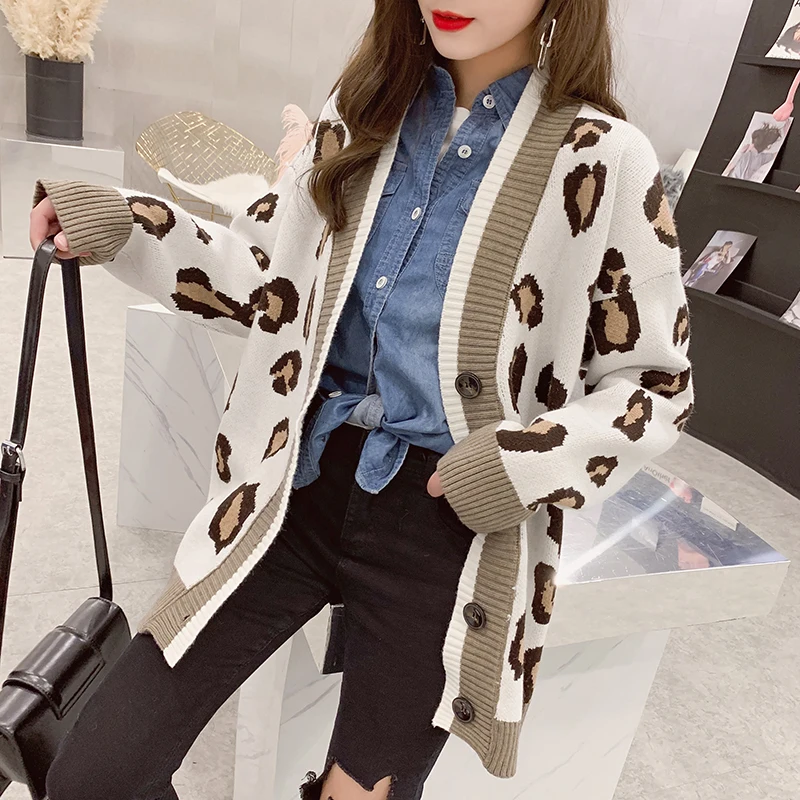 2019 Fashion Women Autumn Sweater Jacket Leopard Print Sweater Cardigan Coat Tops Casual Ladies Long
2019 Fashion Women Autumn Sweater Jacket Leopard Print Sweater Cardigan Coat Tops Casual Ladies Long