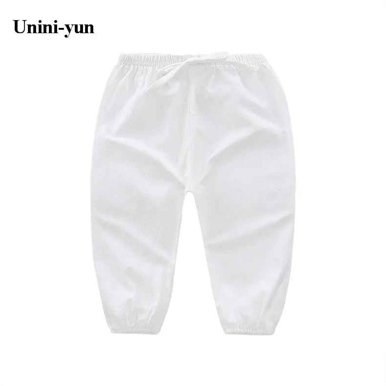 [Unini Юн] Новинка 2017 штаны для маленьких девочек Повседневная хлопковая Штаны