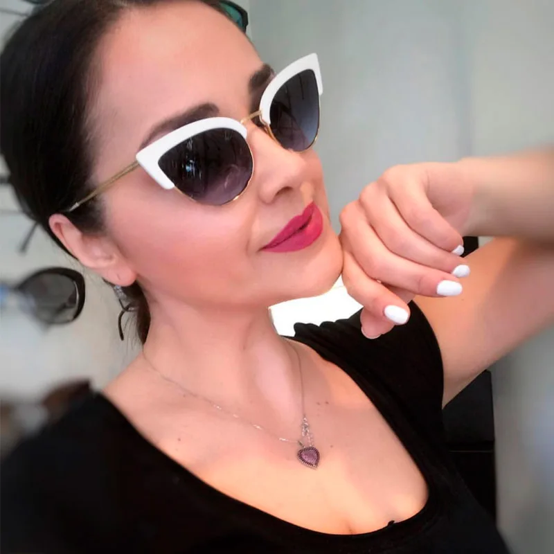 Half Frame Cat Eye Fashion Sunglasses Women 2019 New Designer Luxury Brands Sunglass For Female Ladies Vintage Sun Glass Oculos
Half Frame Cat Eye Fashion Sunglasses Women 2019 New Designer Luxury Brands Sunglass For Female Ladies Vintage Sun Glass Oculos