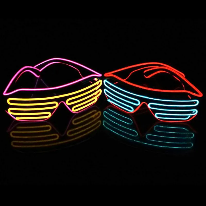 DHL Fedex 50pcs/lot New Fashion El Wire Neon LED Lighting Up Shutter Shaped KTV party chrismas festival glasses with Controller
DHL Fedex 50pcs/lot New Fashion El Wire Neon LED Lighting Up Shutter Shaped KTV party chrismas festival glasses with Controller