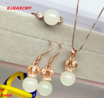 KJJEAXCMY boutique jewels 925 silver inlaid with natural yellow crown white marble pendant ring earrings with three sets of nec
KJJEAXCMY boutique jewels 925 silver inlaid with natural yellow crown white marble pendant ring earrings with three sets of nec