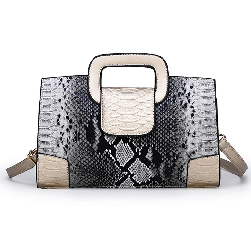 New fashion trend snake quality high quality PU leather fabric female handbag Korean version mosaic color woman shoulder bag
New fashion trend snake quality high quality PU leather fabric female handbag Korean version mosaic color woman shoulder bag