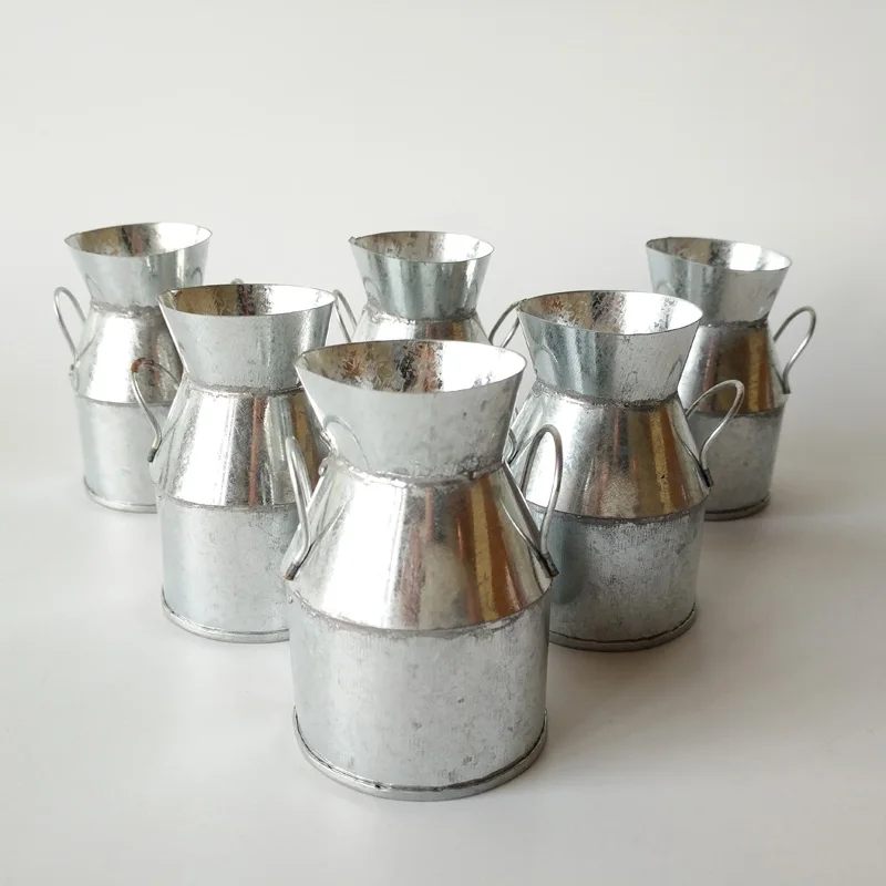 10Pcs/Lot Vintage Nostalgia Mini Garden Silver Watering Can/ Milk Tin Bucket/ Flowers Keg Favor Box Kit/ Wedding favor/ Tin Box
10Pcs/Lot Vintage Nostalgia Mini Garden Silver Watering Can/ Milk Tin Bucket/ Flowers Keg Favor Box Kit/ Wedding favor/ Tin Box