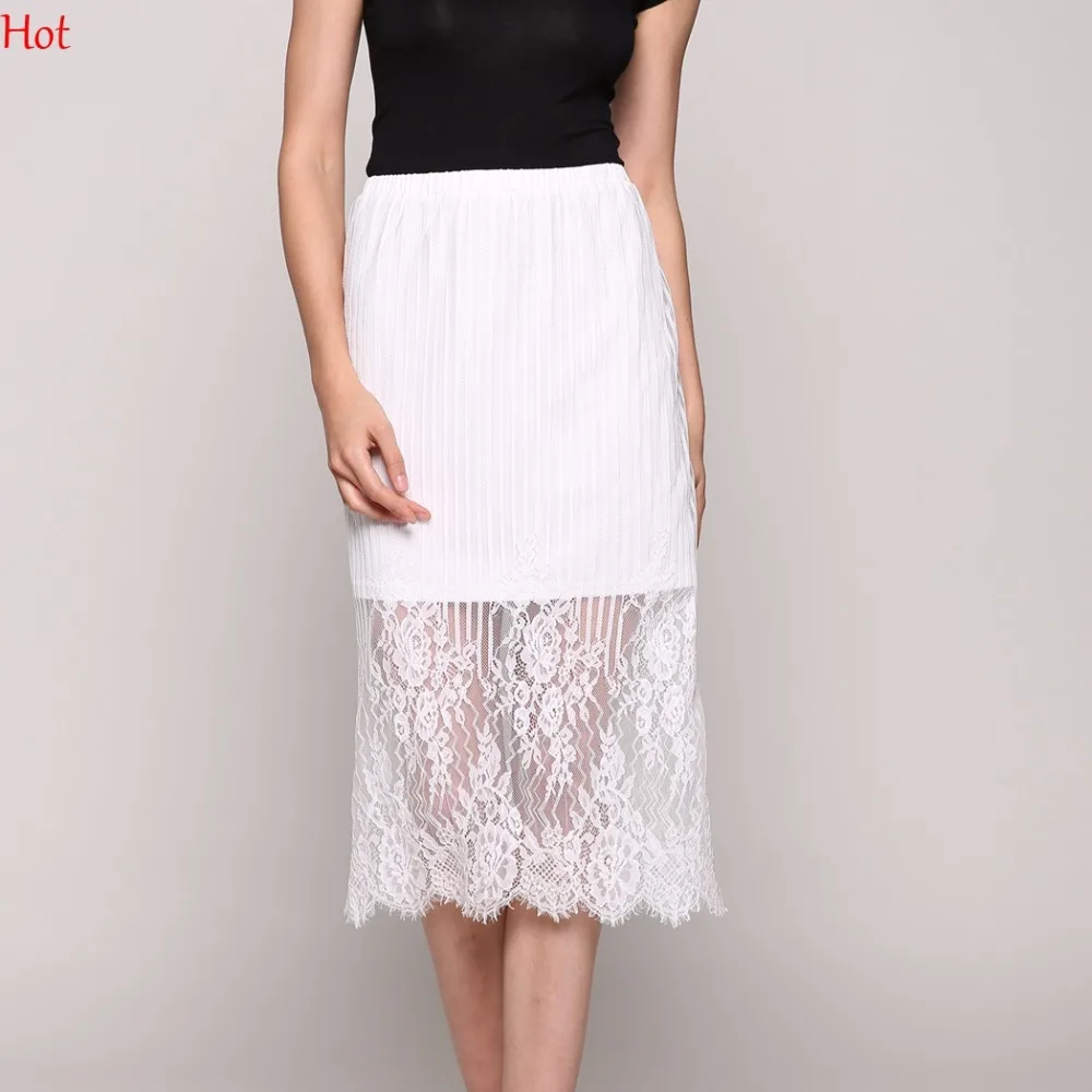 Stylish Sweet Lady Sexy Womens Skirt Casual Design Sheer Lace Floral White Pencil Skirt Slim Below Knee Straight Skirt YC000031
Stylish Sweet Lady Sexy Womens Skirt Casual Design Sheer Lace Floral White Pencil Skirt Slim Below Knee Straight Skirt YC000031