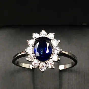 Women Natural Sapphire Stone Ring Genuine Solid Silver Gem Jewelry Sun Flower Shape Rings
Women Natural Sapphire Stone Ring Genuine Solid Silver Gem Jewelry Sun Flower Shape Rings