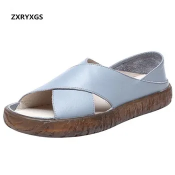 Soft Comfortable Women Sandals Fashion Casual Sandals 2019 New Two Wear Wild Full Genuine Leather Shoes Women Summer Sandals
Soft Comfortable Women Sandals Fashion Casual Sandals 2019 New Two Wear Wild Full Genuine Leather Shoes Women Summer Sandals