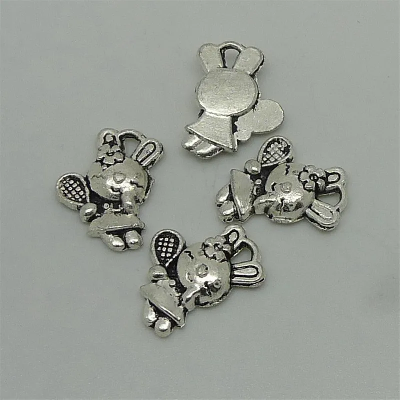 RONGQING 100pcs/lot Cute Playing Rabbit Charms 17x14mm Sport Rabbit Bunny Charms Jewelry Accessories
RONGQING 100pcs/lot Cute Playing Rabbit Charms 17x14mm Sport Rabbit Bunny Charms Jewelry Accessories