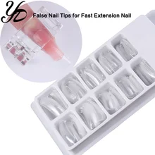Yiday 1x 偽ネイルのヒント型迅速ビルディング延長クリスタルアクリル爪ゼリーゲル Polygel フルカバー指デュアルフォーム(China)