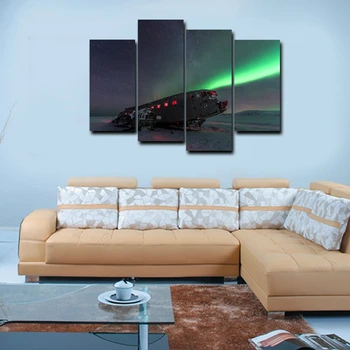 4 Panel Green Aurora Crashed Aircraft Retro Photo Canvas Wall Art HD Print Picture for Restaurant Room Home Wall Decor Dropship
4 Panel Green Aurora Crashed Aircraft Retro Photo Canvas Wall Art HD Print Picture for Restaurant Room Home Wall Decor Dropship
