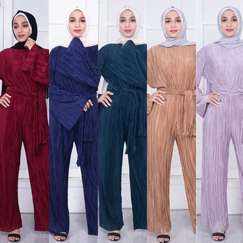 Plus Size 2019 Abaya Dubai Muslim Bell Maxi Pleated Wide Leg Rompers Womens Jumpsuit Womens Bodysuit Turkish Islamic Clothing
Plus Size 2019 Abaya Dubai Muslim Bell Maxi Pleated Wide Leg Rompers Womens Jumpsuit Womens Bodysuit Turkish Islamic Clothing