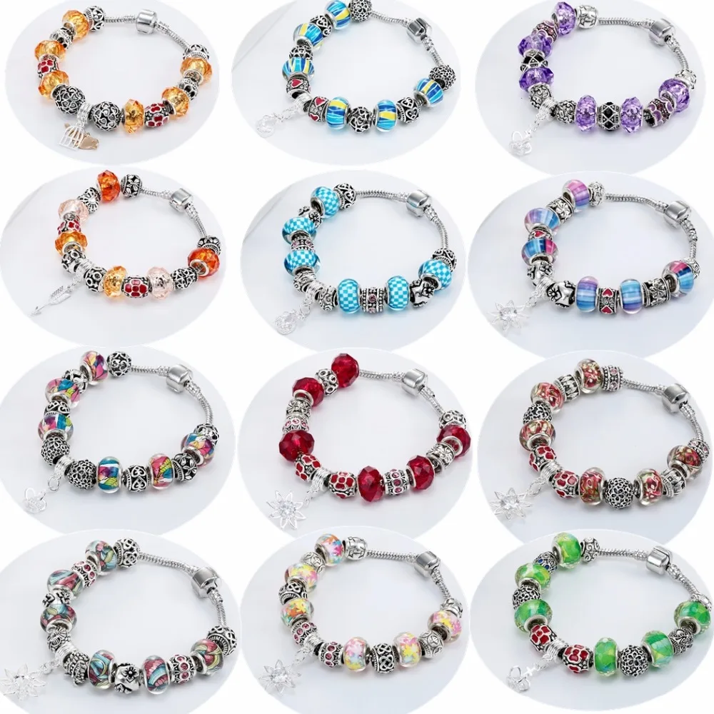 QIAMNI Bohemian Colorful Crystal Flower Murano Glass Beads Snake Chain Cuff Bracelet Bangles Original Handmade DIY Jewelry Gift
QIAMNI Bohemian Colorful Crystal Flower Murano Glass Beads Snake Chain Cuff Bracelet Bangles Original Handmade DIY Jewelry Gift