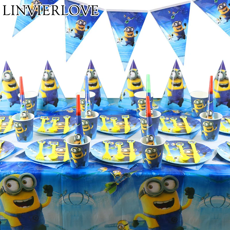 Minion Theme Cartoon Party Set Disposable Tableware Plate Napkins Banner Birthday Candy Box Baby Shower Party Decor Supplies
Minion Theme Cartoon Party Set Disposable Tableware Plate Napkins Banner Birthday Candy Box Baby Shower Party Decor Supplies