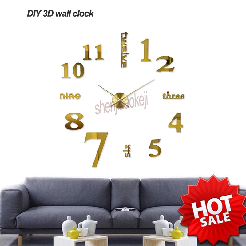New Quartz clocks fashion Modern minimalist 3D wall clock DIY living room creative crystal clocks Home decor 1pc
New Quartz clocks fashion Modern minimalist 3D wall clock DIY living room creative crystal clocks Home decor 1pc