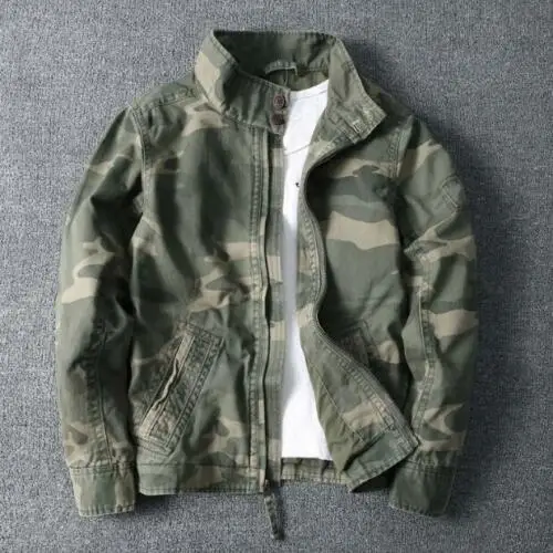Mens Camouflage Combat Jackets Military Pockets Army Coats Stand Collar Outwear Male Jacket N4
Mens Camouflage Combat Jackets Military Pockets Army Coats Stand Collar Outwear Male Jacket N4