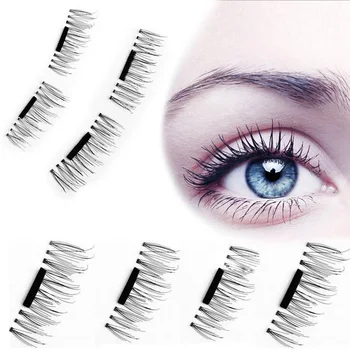 LEARNEVER 4 Pcs/Pairs Eyelashes Extension Eye Beauty Makeup Hair False Eyelashes