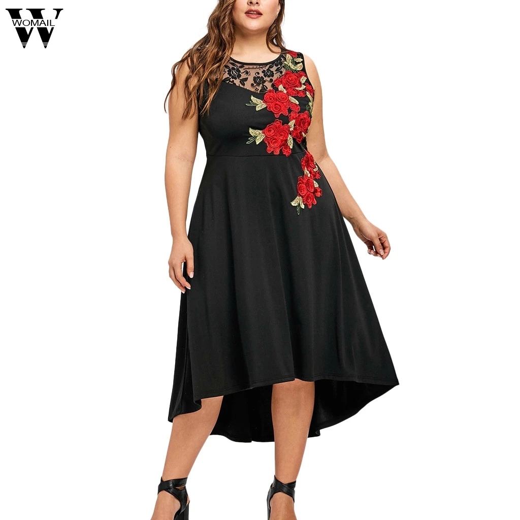 Womail Dress Fashion NEW Women Plus SizeO-Neck Appliques Zipper Perspective Sleeveless Mesh Comfortable Dresses dropship Apr10
Womail Dress Fashion NEW Women Plus SizeO-Neck Appliques Zipper Perspective Sleeveless Mesh Comfortable Dresses dropship Apr10