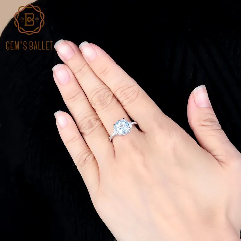 Gem's Ballet Genuine 925 Sterling Silver Round Ring 3.45Ct Natural Sky Blue Topaz Gemstone Rings For Women Wedding Fine Jewelry
Gem's Ballet Genuine 925 Sterling Silver Round Ring 3.45Ct Natural Sky Blue Topaz Gemstone Rings For Women Wedding Fine Jewelry