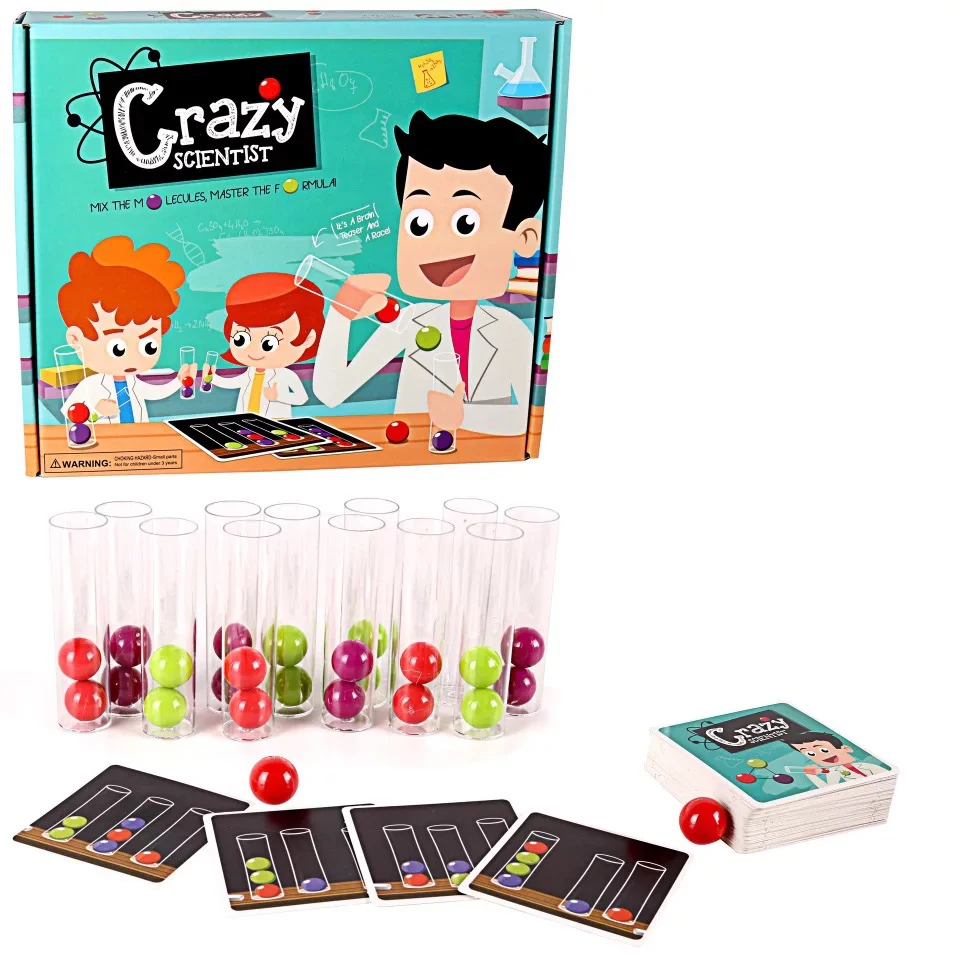 Crazy Scientist Test Tube color ball cards Set Logical Thinking GameGame for Kids Babies Calculate Skill Training Game
Crazy Scientist Test Tube color ball cards Set Logical Thinking GameGame for Kids Babies Calculate Skill Training Game