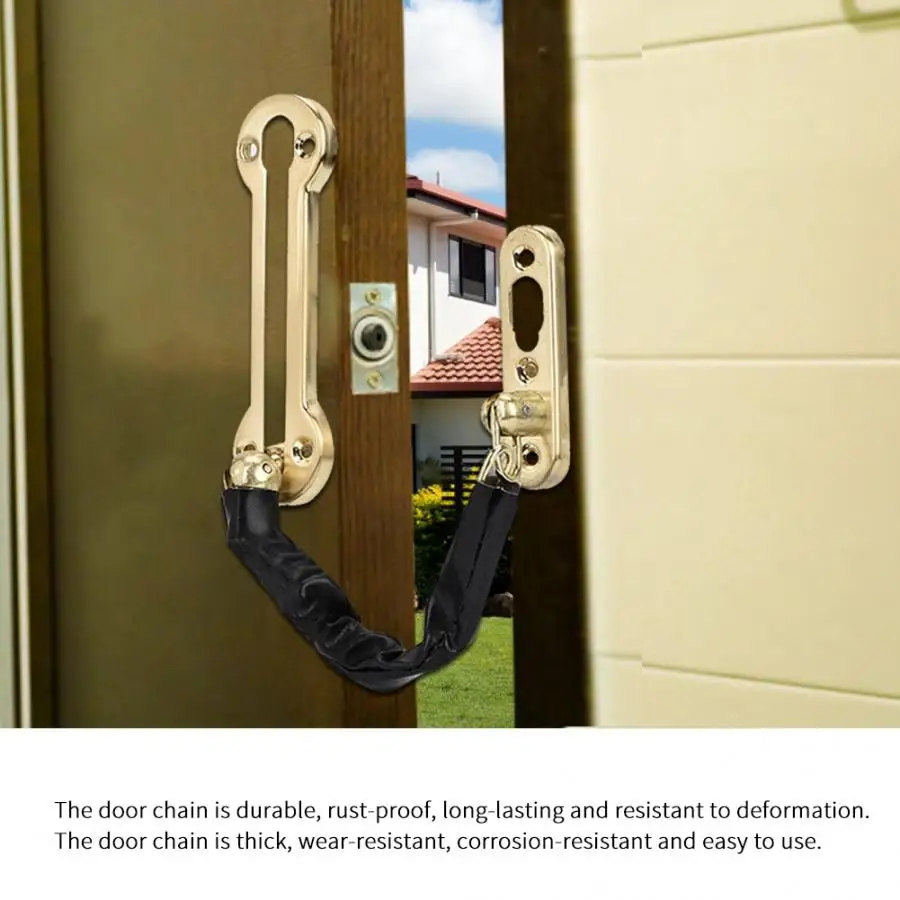 Hotel Door Lock Durable Anti-theft Chain Lock Home Hotel Security Guard Bolt Latch Inside Door Door Locks For Homes Gold
Hotel Door Lock Durable Anti-theft Chain Lock Home Hotel Security Guard Bolt Latch Inside Door Door Locks For Homes Gold