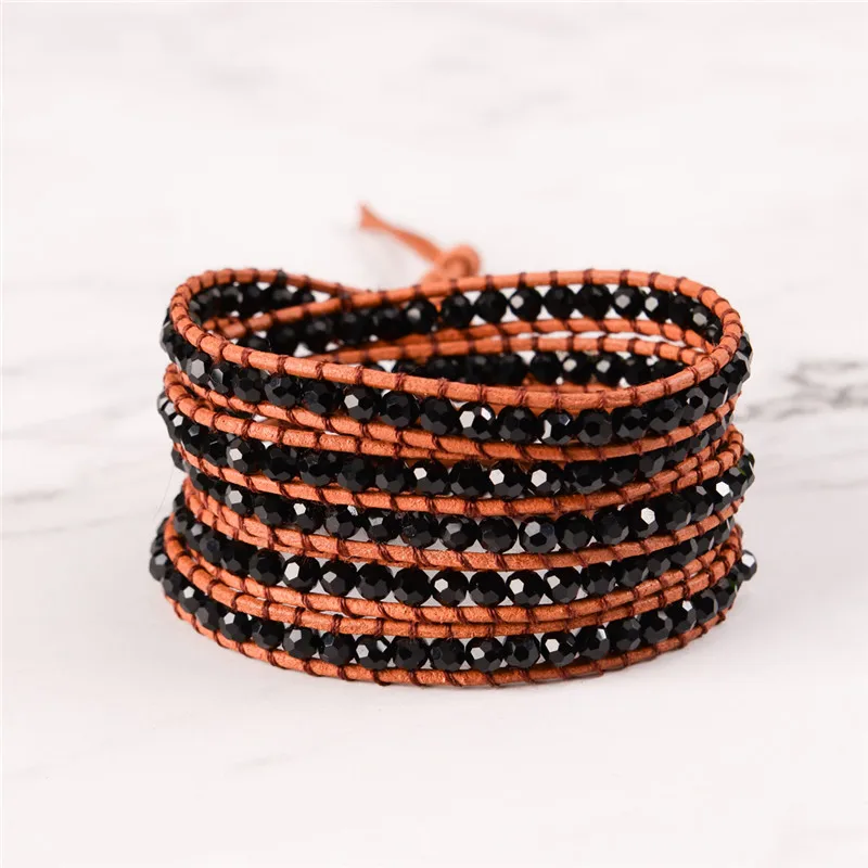 Natural Stone Charm 5 Strands Wrap Bracelets Handmade Boho Bracelet Women Leather Men Bracelet Drop shipping
Natural Stone Charm 5 Strands Wrap Bracelets Handmade Boho Bracelet Women Leather Men Bracelet Drop shipping