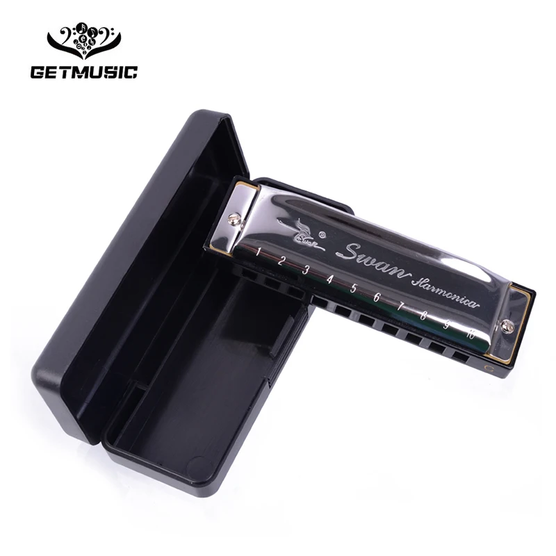 SWAN Harmonica BLUES SW1020-1 10 Hole C tone harmonica with case Brass stainless steel
SWAN Harmonica BLUES SW1020-1 10 Hole C tone harmonica with case Brass stainless steel