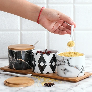 3 pcs ceramic kitchen cruet set spice jar with bamboo lid and tray kitchen supplies spice jar condiment bottles set
3 pcs ceramic kitchen cruet set spice jar with bamboo lid and tray kitchen supplies spice jar condiment bottles set