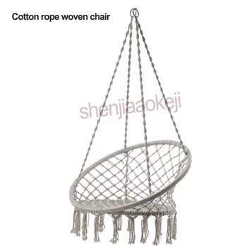 Cotton rope woven chair Round hammock outdoor indoor dormitory bedroom swing bed kid adult Swinging hanging single chair hammock
Cotton rope woven chair Round hammock outdoor indoor dormitory bedroom swing bed kid adult Swinging hanging single chair hammock