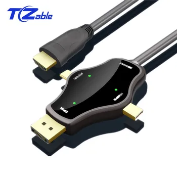 USB C HDMI Cable 4K 30Hz 3 In 1 Multi-Function Conversion Line For macbook pro Display Port Type C MINI Display Port Male Cable
USB C HDMI Cable 4K 30Hz 3 In 1 Multi-Function Conversion Line For macbook pro Display Port Type C MINI Display Port Male Cable