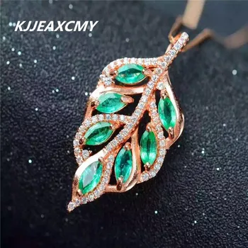 KJJEAXCMY boutique jewelry,925 sterling silver inlaid with natural emerald female Pendant with precious stones and leaves
KJJEAXCMY boutique jewelry,925 sterling silver inlaid with natural emerald female Pendant with precious stones and leaves