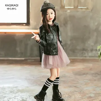 2018New Autumn Spring PU Faux Leather Jacket For Kids Clothes Children Outerwear Baby Girls Coat Fashion Solid 4-9Years Kaqikaqi
2018New Autumn Spring PU Faux Leather Jacket For Kids Clothes Children Outerwear Baby Girls Coat Fashion Solid 4-9Years Kaqikaqi