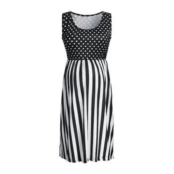 Summer New Fashion Women Sleeveless Pregnancy Maternity Dress Dot Print Stripe Dress Clothes Wholesale Free Ship Z4
Summer New Fashion Women Sleeveless Pregnancy Maternity Dress Dot Print Stripe Dress Clothes Wholesale Free Ship Z4